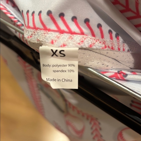 Sporty Baseball Pattern Mini Skort A league of her own Xs nwot golf pickleball - Picture 9 of 13